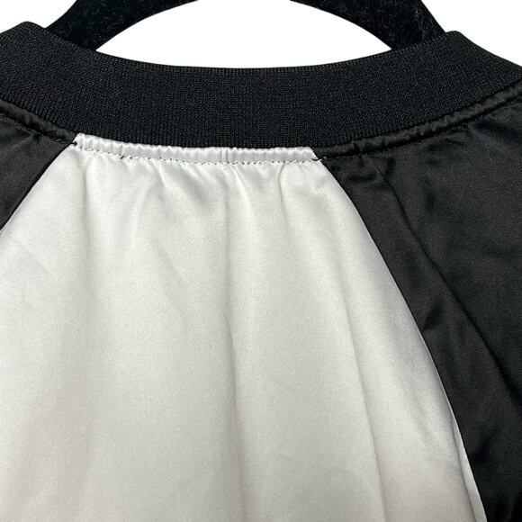 Vintage Y2K Bomber Jacket IZ Byer Size Small Satin Embroidered Baseball Retro - Picture 10 of 11